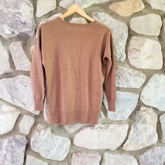 Madewell Rowhouse 100% Merino Wool Brown Sweater XS - Picture 6 of 6